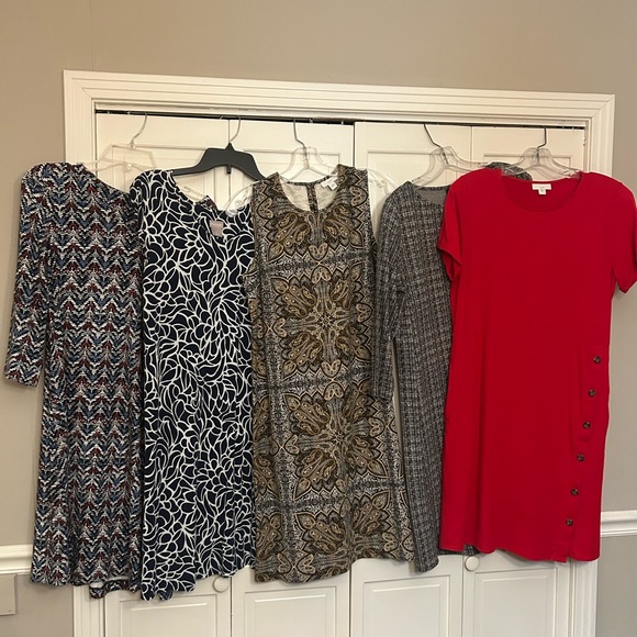 Lot of 5 chicos and J Jill dresses size S - Picture 1 of 9